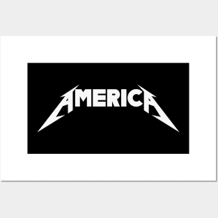 America: Heavy Metal-Inspired Patriotic Design Posters and Art